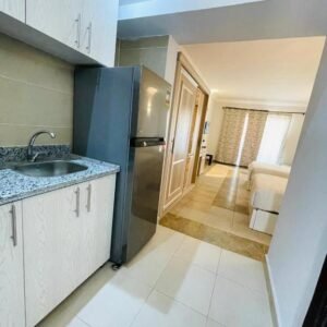 Viva Suites Triple room overlooking the swimming pool.